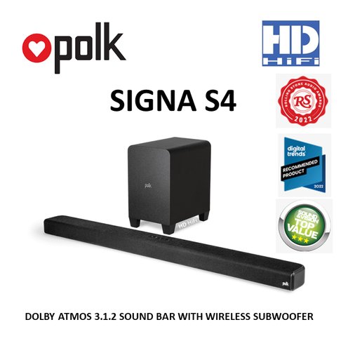 Polk SIGNA S4 SOUNDBAR DOLBY ATMOS Black NocNoc